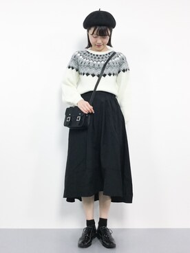 まるさん（レディース・161cm）の冬コーディネート