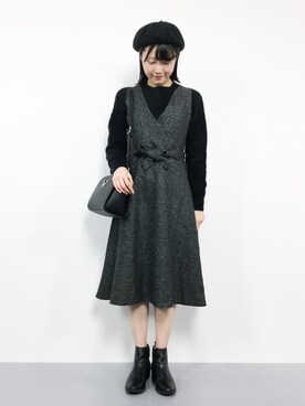 まるさん（レディース・161cm）の冬コーディネート