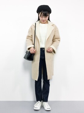 「Te chichi（テチチ）のアイテム」を使った、まるさん（レディース・161cm）の冬コーディネート
