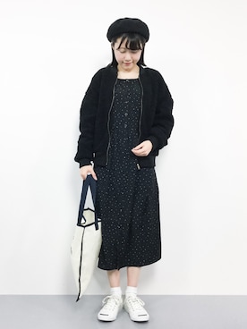 「rps（アールピーエス）のアイテム（ブルゾン）」を使った、まるさん（レディース・161cm）の冬コーディネート