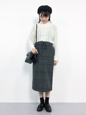 まるさん（レディース・161cm）の冬コーディネート