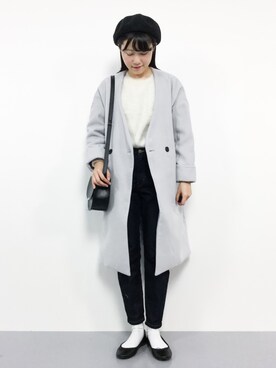 「SPINNS（スピンズ）のアイテム（ジャケット/アウター）」を使った、まるさん（レディース・161cm）の冬コーディネート