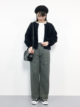 まるさん（レディース・161cm）の冬コーディネート