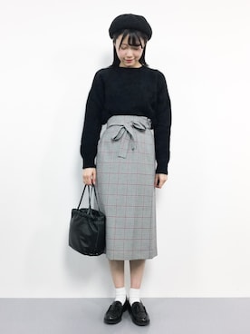 まるさん（レディース・161cm）の冬コーディネート