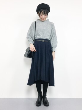 まるさん（レディース・161cm）の冬コーディネート