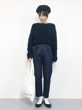 まるさん（レディース・161cm）の冬コーディネート