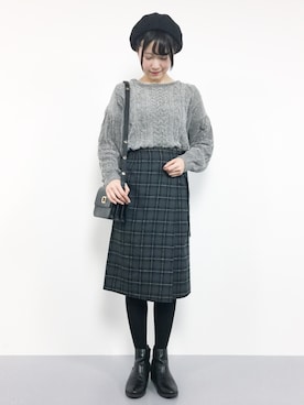 まるさん（レディース・161cm）の冬コーディネート