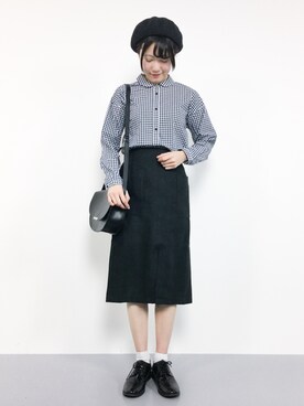 「chambre de charme（シャンブルドゥシャーム）のアイテム（トップス）」を使った、まるさん（レディース・161cm）の冬コーディネート