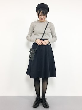 まるさん（レディース・161cm）の冬コーディネート