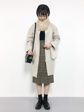 まるさん（レディース・161cm）の冬コーディネート