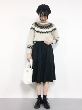 まるさん（レディース・161cm）の冬コーディネート