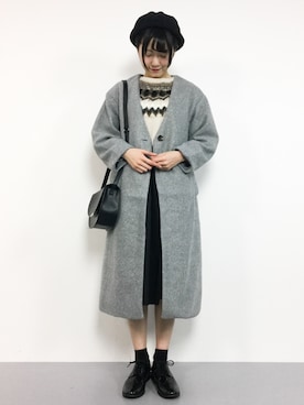 まるさん（レディース・161cm）の冬コーディネート