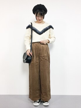 「Te chichi TERRASSE（テチチテラス）のアイテム」を使った、まるさん（レディース・161cm）の冬コーディネート