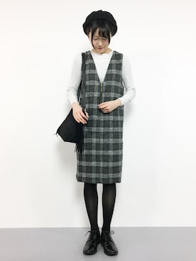まるさん（レディース・161cm）の冬コーディネート