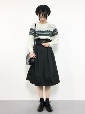 まるさん（レディース・161cm）の冬コーディネート