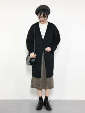 まるさん（レディース・161cm）の冬コーディネート