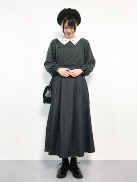 まるさん（レディース・161cm）の冬コーディネート