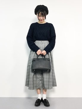 まるさん（レディース・161cm）の冬コーディネート