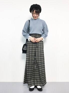 「Two Faces（トゥーフェイシーズ）のアイテム（パンツ）」を使った、まるさん（レディース・161cm）の冬コーディネート