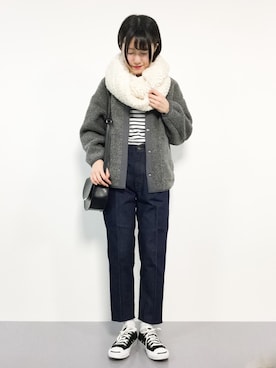 まるさん（レディース・161cm）の冬コーディネート