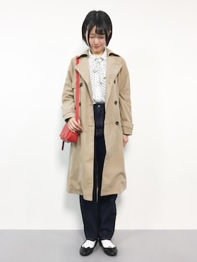 「SpRay（スプレイ）のアイテム（トレンチコート）」を使った、まるさん（レディース・161cm）の冬コーディネート