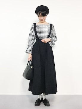 「coca（coca）（コカ）のアイテム（サロペット/オーバーオール）」を使った、まるさん（レディース・161cm）の春コーディネート