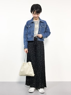 「coca（coca）（コカ）のアイテム（ジャケット/アウター）」を使った、まるさん（レディース・161cm）の春コーディネート