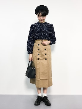 「Te chichi（テチチ）のアイテム」を使った、まるさん（レディース・161cm）の春コーディネート