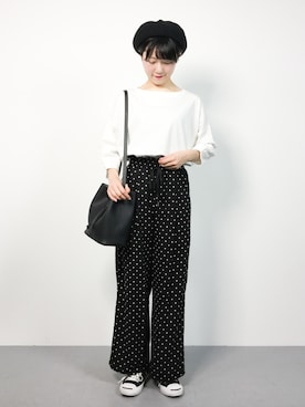 「archives（アルシーヴ）のアイテム（パンツ）」を使った、まるさん（レディース・161cm）の春コーディネート