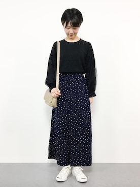 「Samansa Mos2 blue（サマンサモスモスブルー）のアイテム（パンツ）」を使った、まるさん（レディース・161cm）の春コーディネート