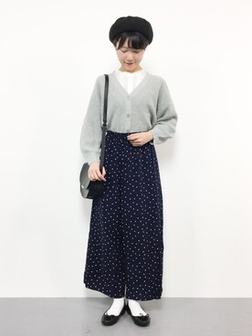 「Samansa Mos2 blue（サマンサモスモスブルー）のアイテム（パンツ）」を使った、まるさん（レディース・161cm）の春コーディネート