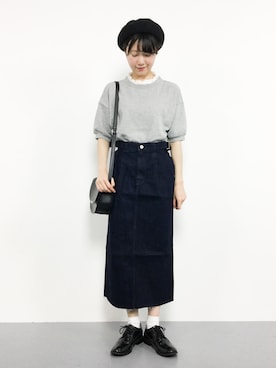 「フリルネック」｜まるさん（レディース・161cm）の春コーディネート