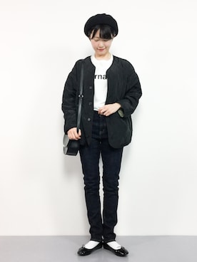 「one way（ワンウェイ）のアイテム（その他アウター）」を使った、まるさん（レディース・161cm）の春コーディネート