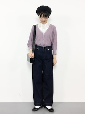 「ラベンダー」｜まるさん（レディース・161cm）の春コーディネート
