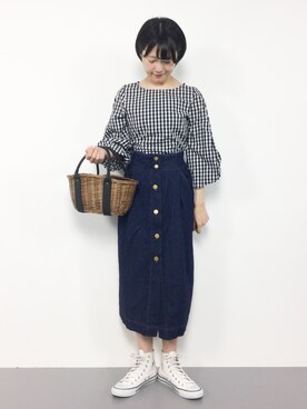 「ALLUMER（アリュメール）のアイテム」を使った、まるさん（レディース・161cm）の春コーディネート