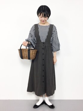「ALLUMER（アリュメール）のアイテム」を使った、まるさん（レディース・161cm）の春コーディネート