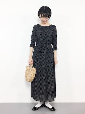 「note et silence （ノートエシロンス）のアイテム（バッグ）」を使った、まるさん（レディース・161cm）の春コーディネート