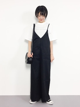 「rps（アールピーエス）のアイテム（つなぎ/オールインワン）」を使った、まるさん（レディース・161cm）の夏コーディネート