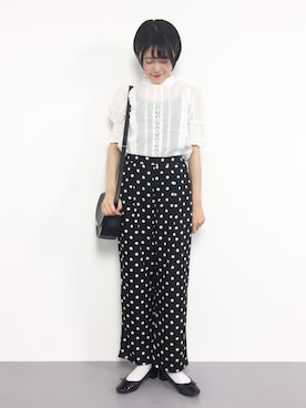 「archives（アルシーヴ）のアイテム（パンツ）」を使った、まるさん（レディース・161cm）の夏コーディネート