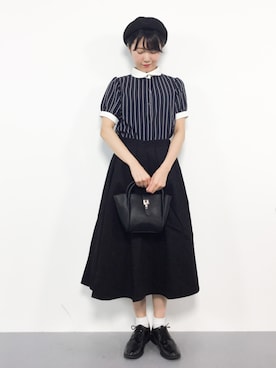 「TITTY&CO.（ティティーアンドコー）のアイテム」を使った、まるさん（レディース・161cm）の夏コーディネート