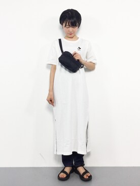 「ミッキー」｜まるさん（レディース・161cm）の夏コーディネート