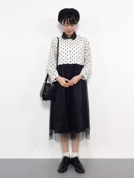 「merlot plus（メルロープリュス）のアイテム」を使った、まるさん（レディース・161cm）の夏コーディネート