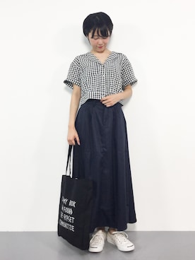 「reca（レカ）のアイテム（バッグ）」を使った、まるさん（レディース・161cm）の夏コーディネート