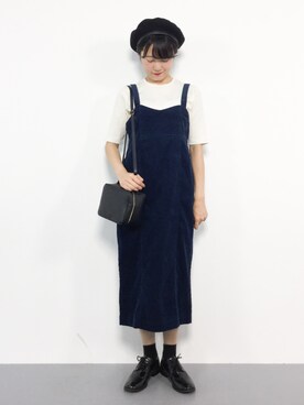 「リブ　」｜「アイテム（ハンチング/ベレー帽）」を使った、まるさん（レディース・161cm）の夏コーディネート