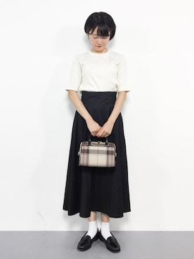 「merlot plus（メルロープリュス）のアイテム」を使った、まるさん（レディース・161cm）の秋コーディネート