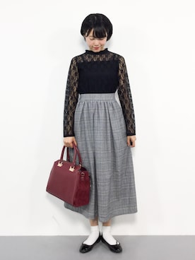 「rps（アールピーエス）のアイテム（その他トップス）」を使った、まるさん（レディース・161cm）の秋コーディネート