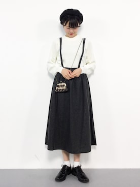 「merlot plus（メルロープリュス）のアイテム」を使った、まるさん（レディース・161cm）の秋コーディネート