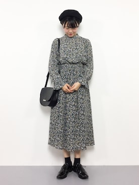 「RAY CASSIN（レイカズン）のアイテム（ワンピース/ドレス）」を使った、まるさん（レディース・161cm）の秋コーディネート