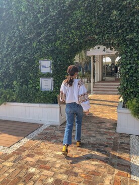 「Ungrid（アングリッド）のアイテム（その他トップス）」を使った、yuさん（レディース・160cm）の夏コーディネート