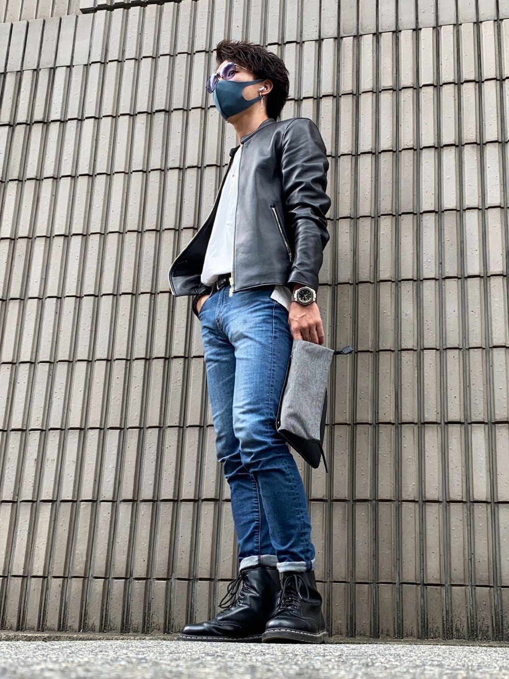 LIDNM（リドム）の「LAMB LEATHER SINGLE RIDERS（ライダース